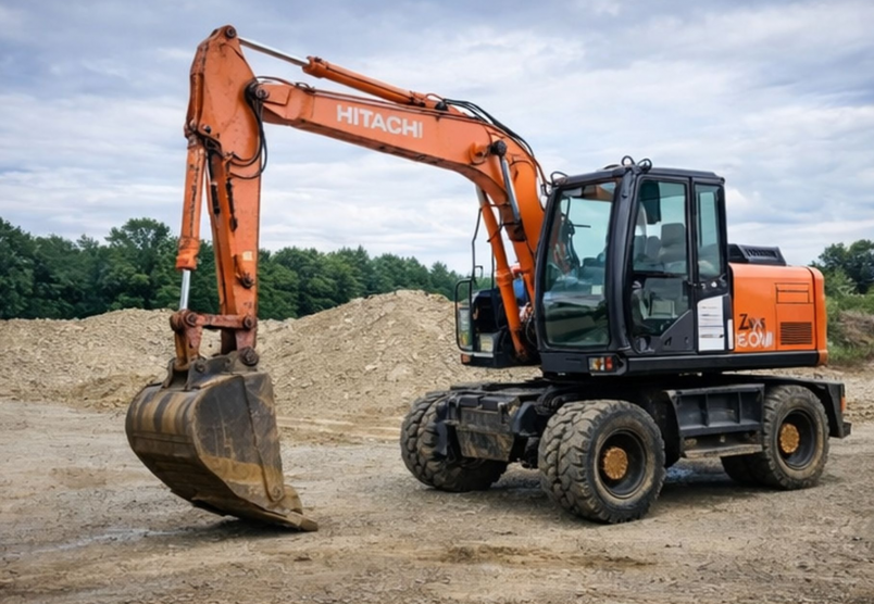 Аренда экскаватора Hitachi ZX160W в Санкт-Петербурге и Ленинградской области